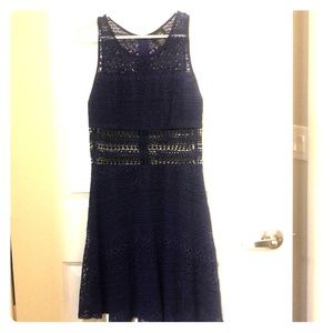 Navy Blue Lace Dress